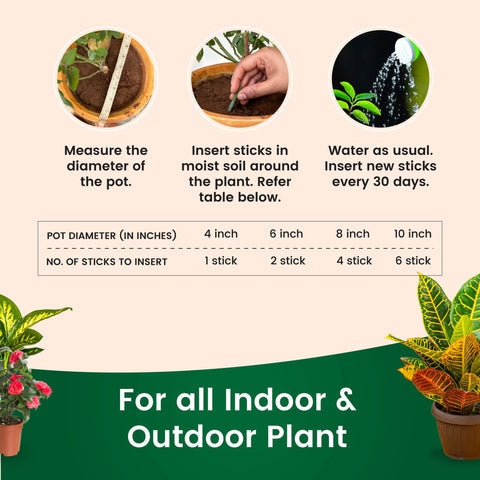 Plant Food Sticks - Organic Indoor Plant Nutrition
